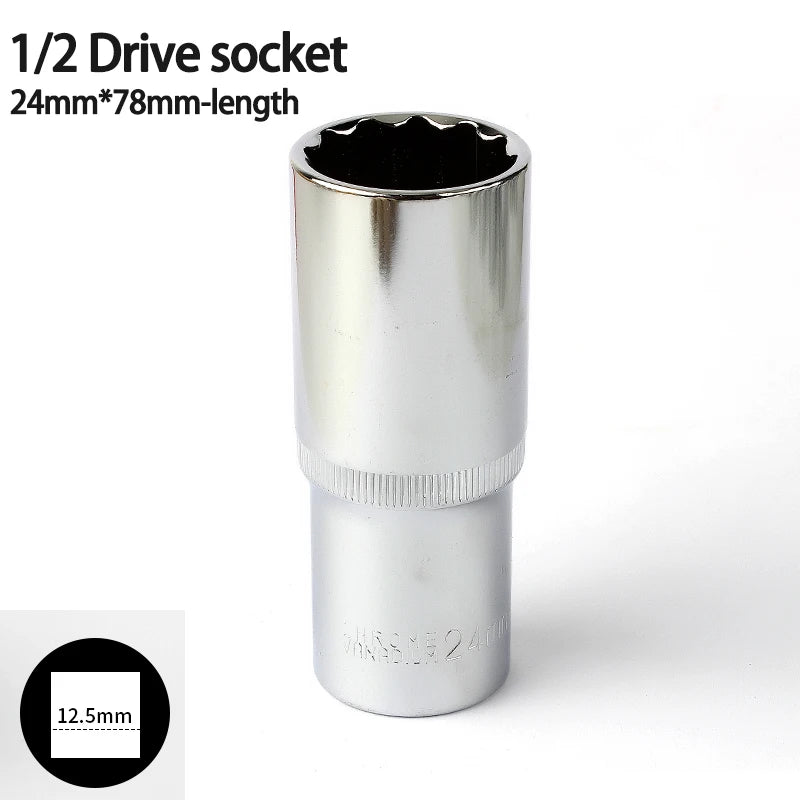 Vaso largo de impacto de 12 Puntas de 78mm 1/2Llaves de vasoHardware > Tool Accessories > Tool Sockets