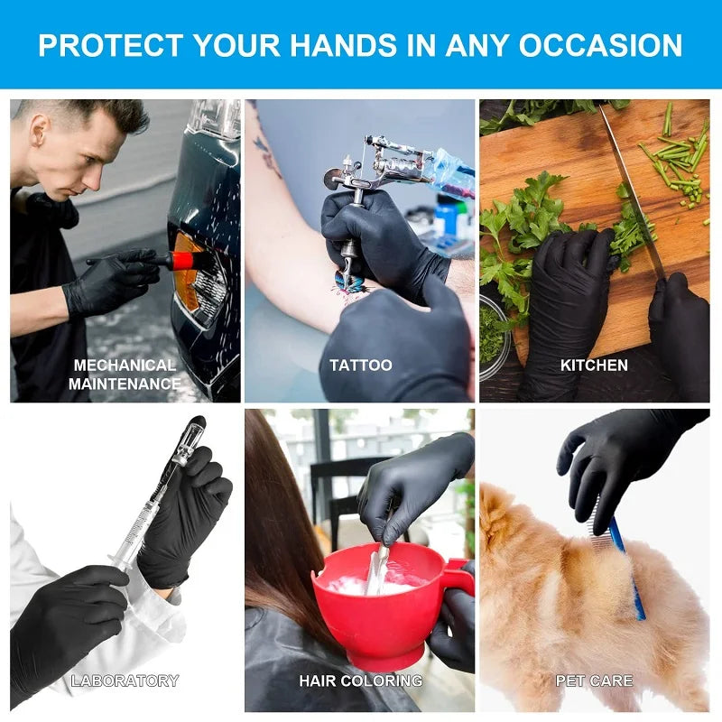 Guantes de nitrilo negros desechables para cocina y limpiezaGuantesHome & Garden > Household Supplies > Household Cleaning Supplies > Cleaning Gloves