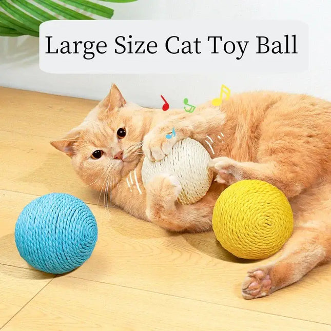 Pelota interactiva para gatos grandes para morder y rascar