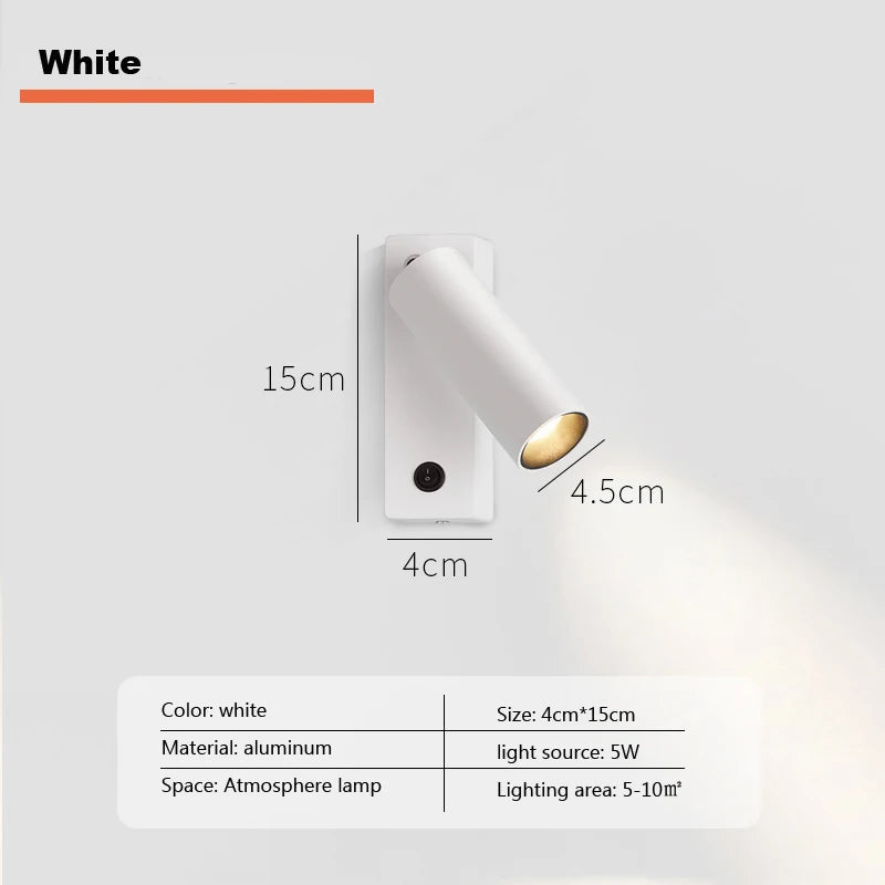 Luz LED de pared para interiores con rotaciónLámparas de paredHome & Garden > Lighting > Lighting Fixtures > Wall Light Fixtures