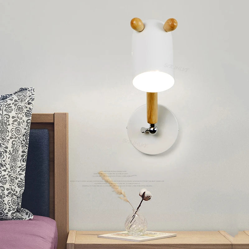 Lámpara LED de pared con orejas