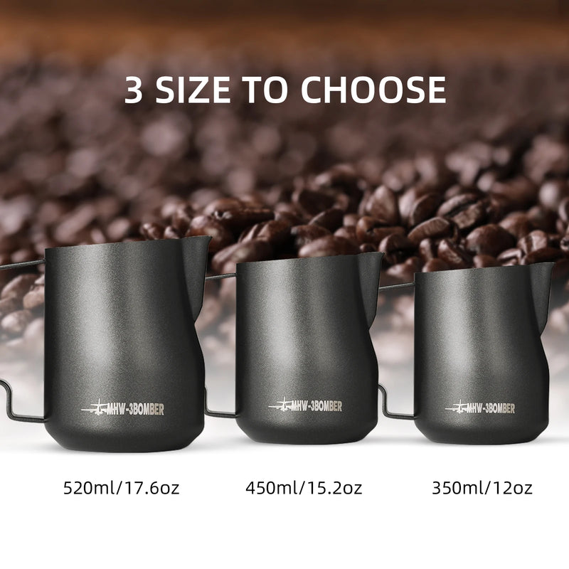 Jarra para espumar leche – 350 ml / 450 ml / 520 mlJarrasHome & Garden > Kitchen & Dining > Kitchen Appliance Accessories > Coffee Maker & Espresso Machine Accessories > Frothing Pitchers