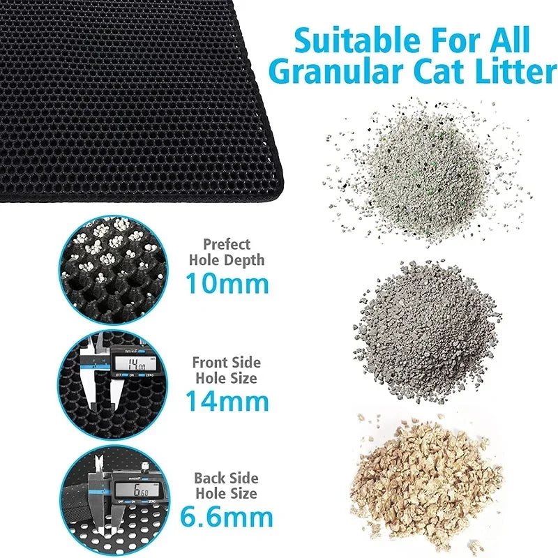 Alfombrilla para arena de gato impermeable y lavableArenerosAnimals & Pet Supplies > Pet Supplies > Cat Supplies > Cat Litter > Cat Litter Box Mats