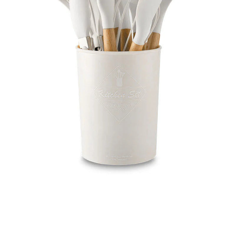 Juego de utensilios para cocina de silicona antiadherentes con mango de maderaUtensilios de cocinaHome & Garden > Kitchen & Dining > Kitchen Tools & Utensils > Kitchen Utensil Sets