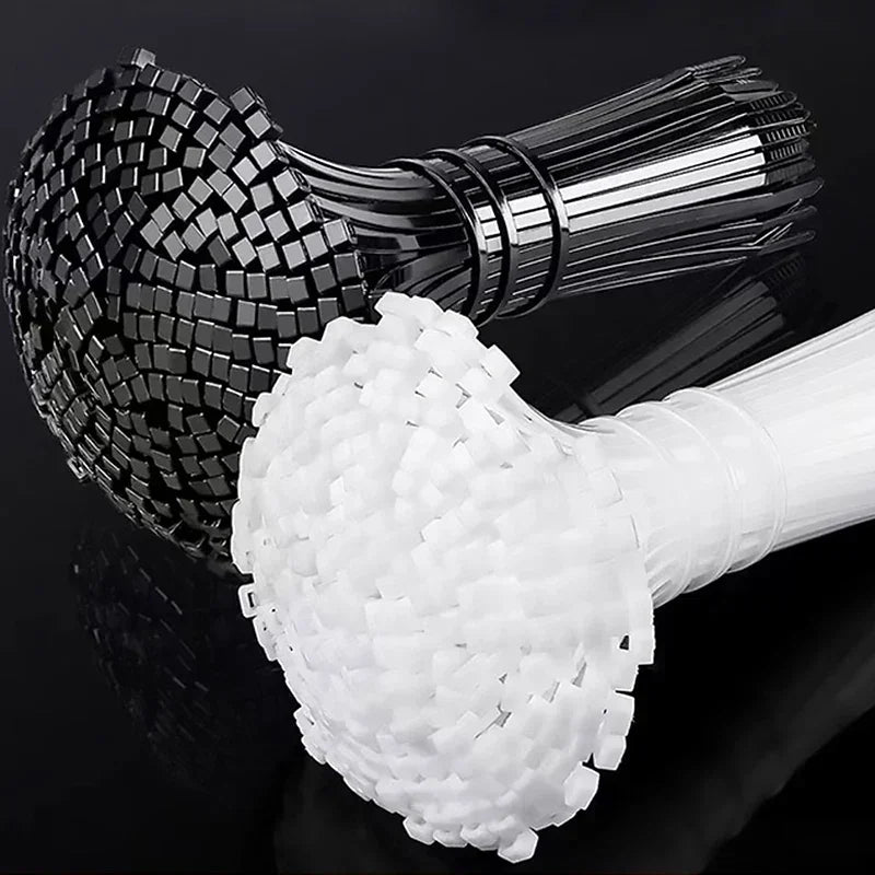 Bridas de nailon con cierre automático – pack de 100 o 500 unidades, ajustables y resistentesBridasHardware > Hardware Accessories > Hooks, Buckles & Fasteners > Gear Ties