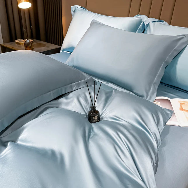 Silk effect pillowcases in solid and neutral colors