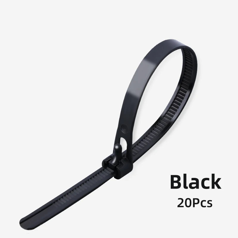 Bridas de nylon reutilizables y ajustables pack 20 unidadesBridasHardware > Hardware Accessories > Hooks, Buckles & Fasteners > Gear Ties