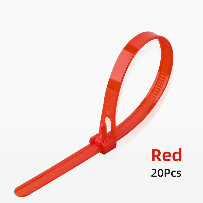 Bridas de nylon reutilizables y ajustables pack 20 unidadesBridasHardware > Hardware Accessories > Hooks, Buckles & Fasteners > Gear Ties