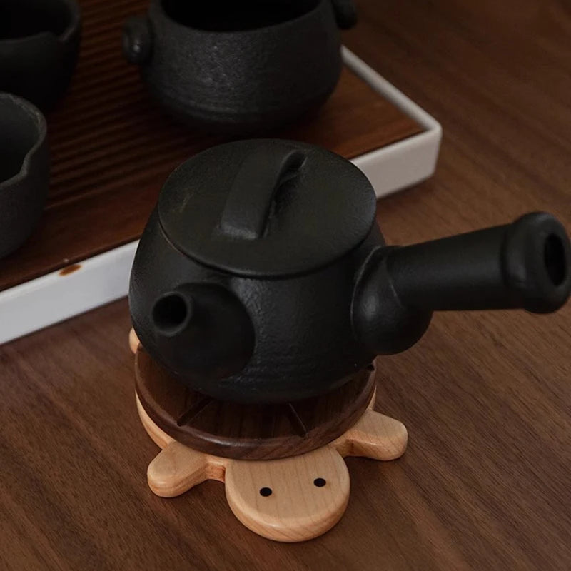 Posavasos con forma de tortuga en madera de nogal, decorativo y aislantePosavasosHome & Garden > Kitchen & Dining > Barware > Coasters