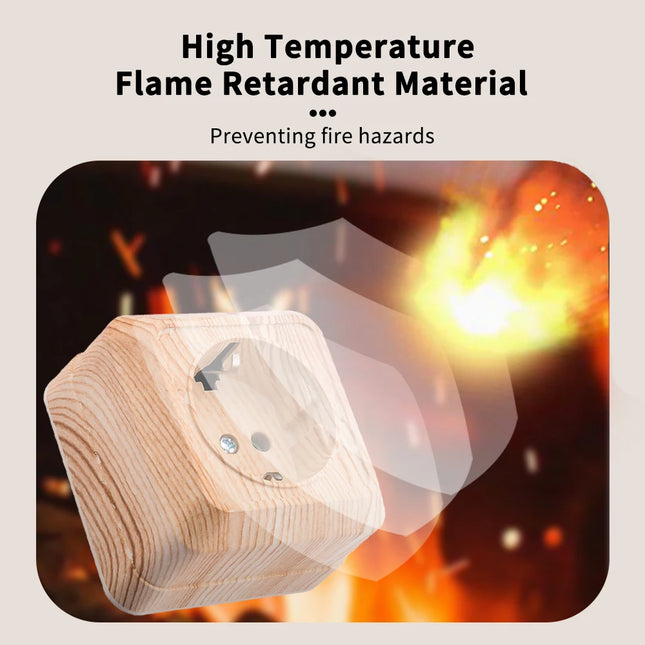 Enchufe de superficie con toma de tierra efecto madera (estándar UE)EnchufesHardware > Power & Electrical Supplies > Power Outlets & Sockets > Wall Outlets