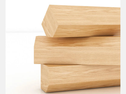 Estante rectangular de madera para colgar sin perforación