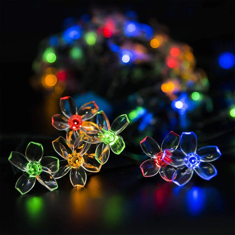 Guirnaldas de luces LED solares florales de jardínLuces de sueloHome & Garden > Lighting > Light Ropes & Strings