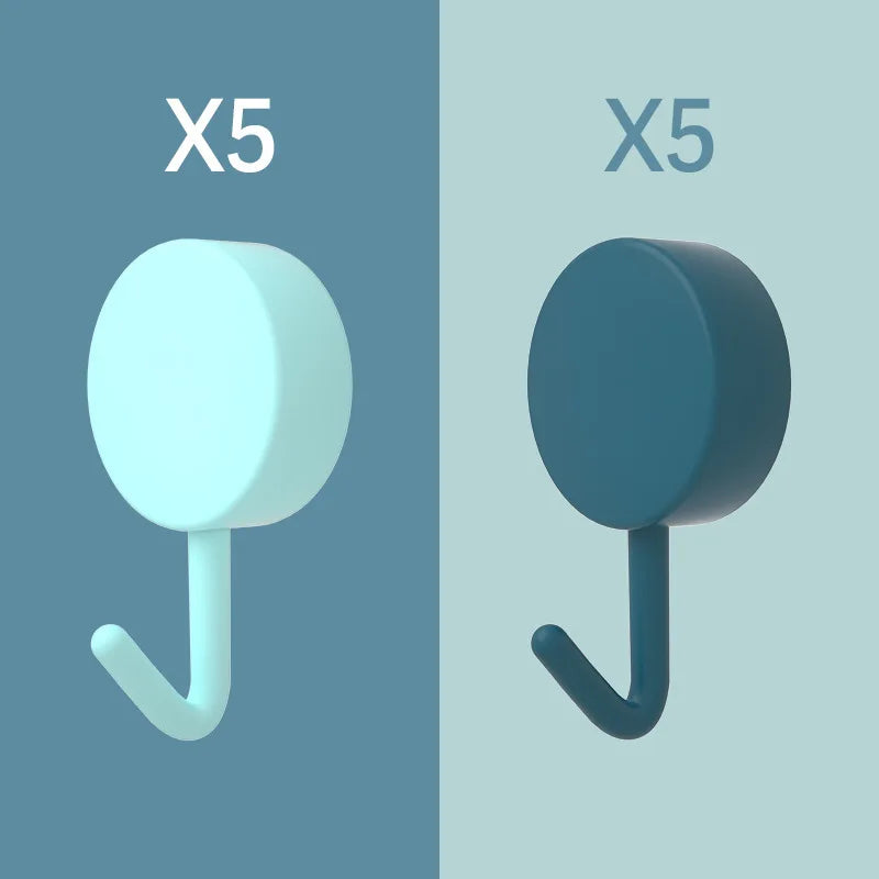 Ganchos de pared autoadhesivos de colores sin agujeros