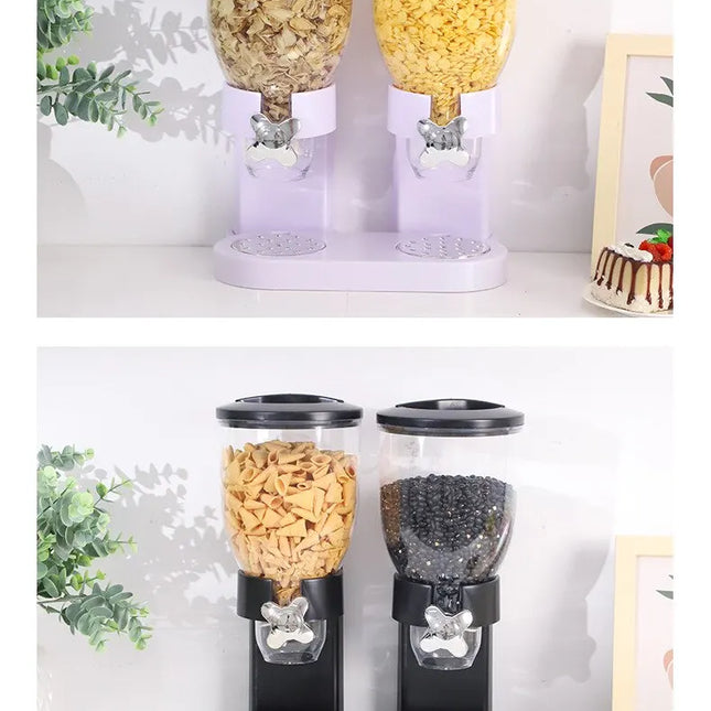 Vertical mechanical food dispensers