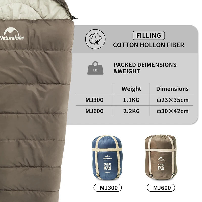 Saco de dormir MJ600 -1℃ forma de momia para inviernoSaco de dormirSporting Goods > Outdoor Recreation > Camping & Hiking > Sleeping Bags