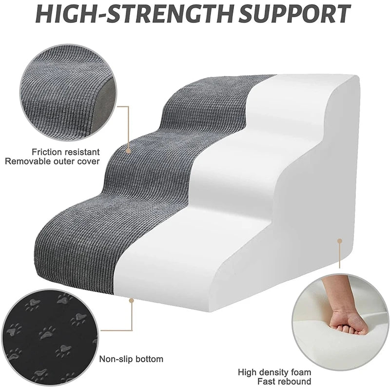 Escalera de espuma viscoelástica para perros, desmontable y lavableAccesorios