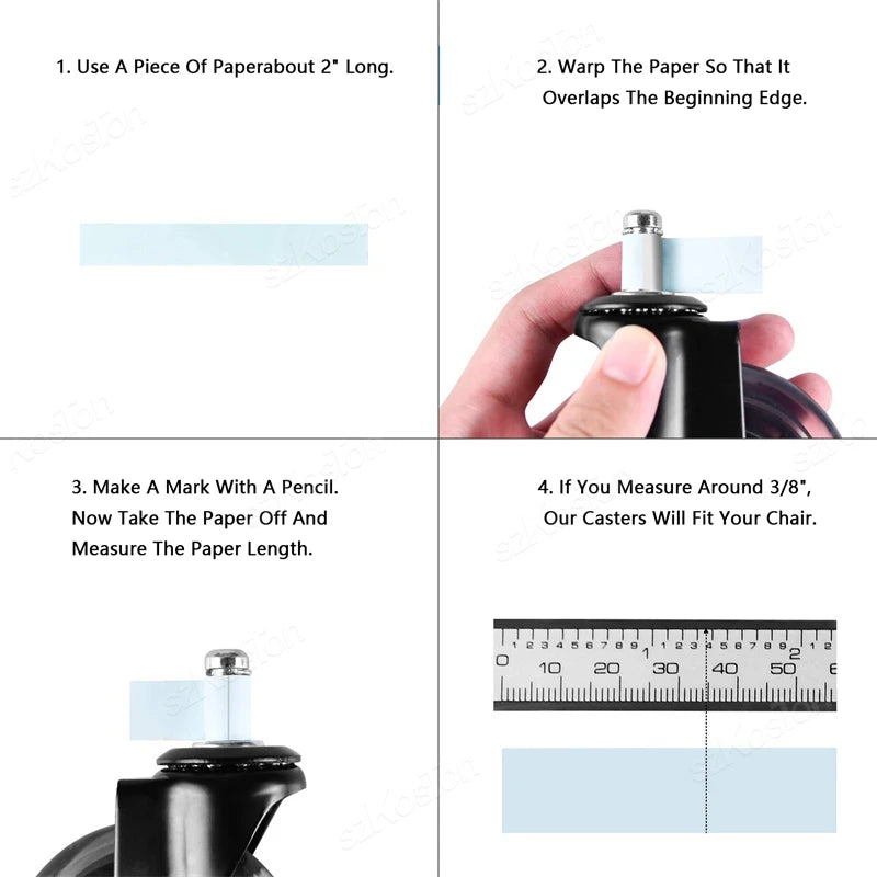 Set de 5 ruedas de goma para silla gaming y oficina, 3 pulgadasRuedasFurniture > Office Furniture Accessories > Office Chair Accessories