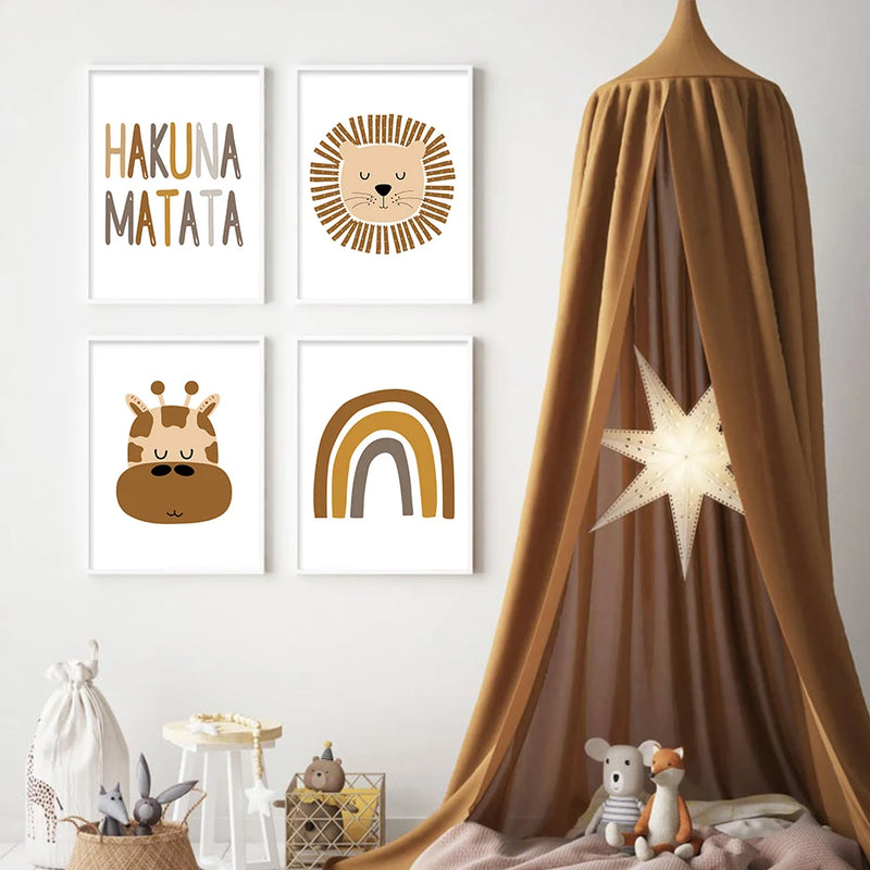 Poster Boho de animales de SafariCuadros