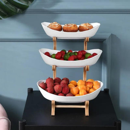 3-tier food display tray