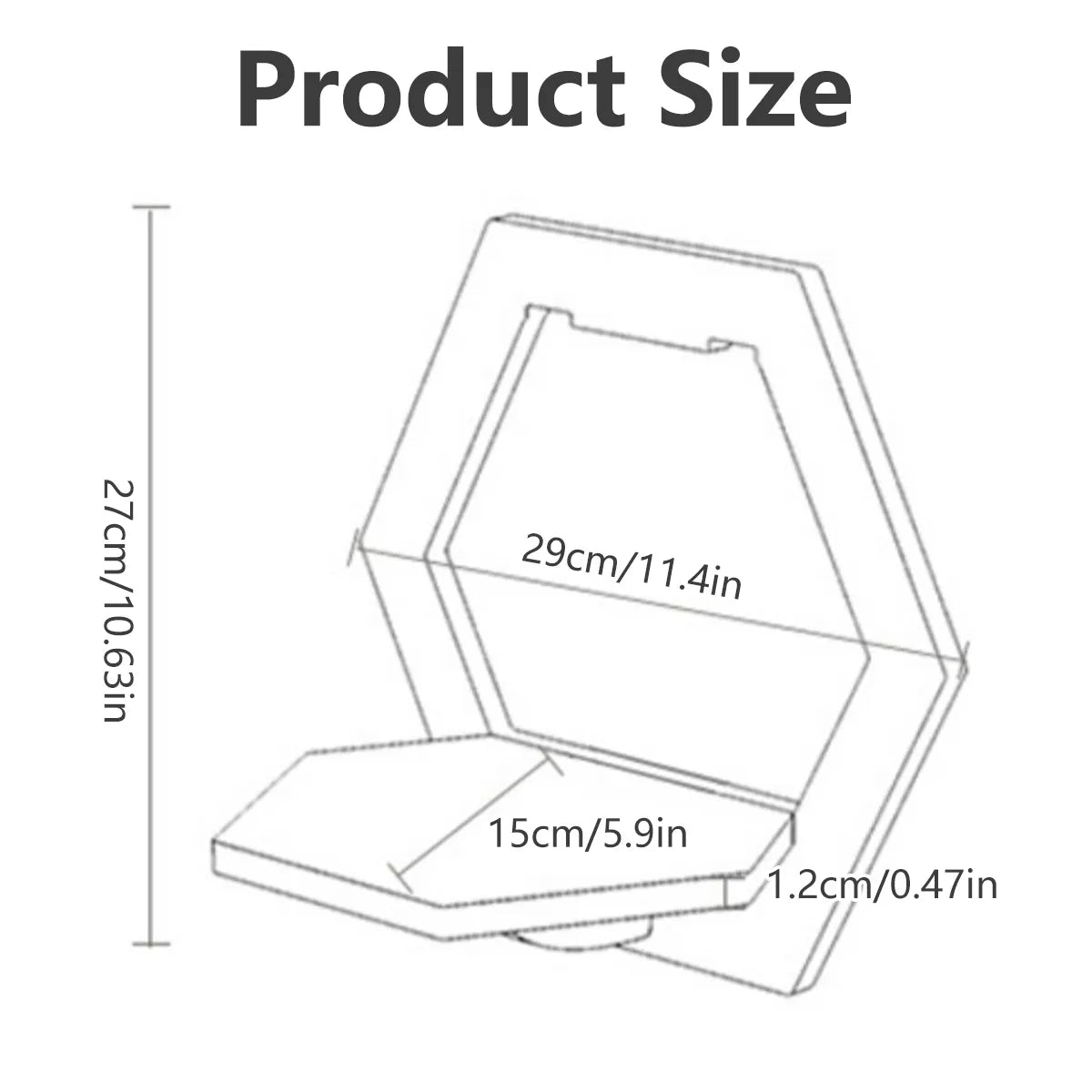 Étagère murale hexagonale 3 pièces