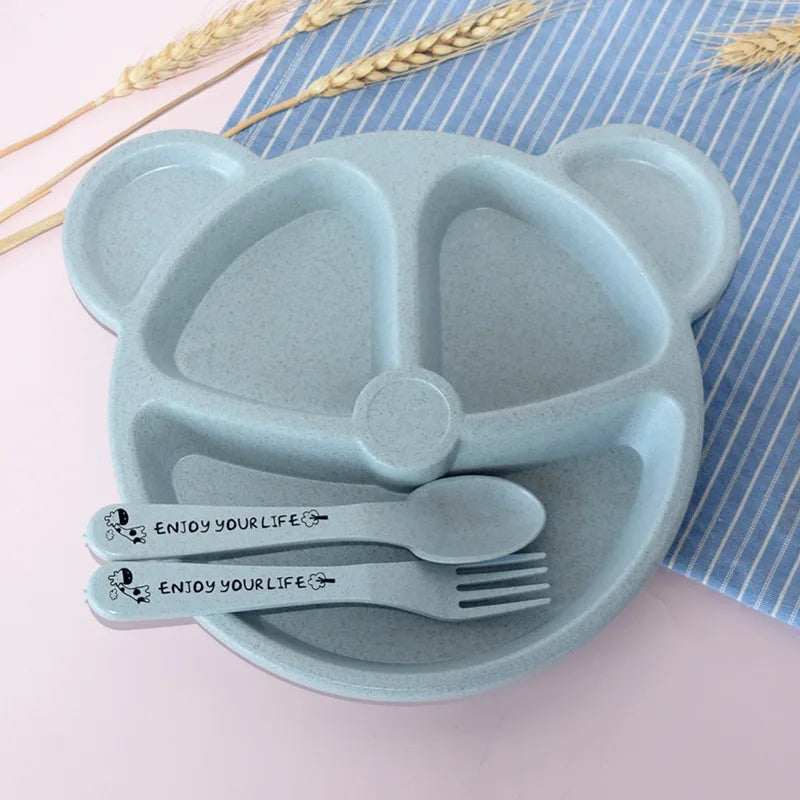 Set de plato y cubiertos de ososPlatos infantilesBaby & Toddler > Nursing & Feeding > Feeding Essentials > Flatware Sets