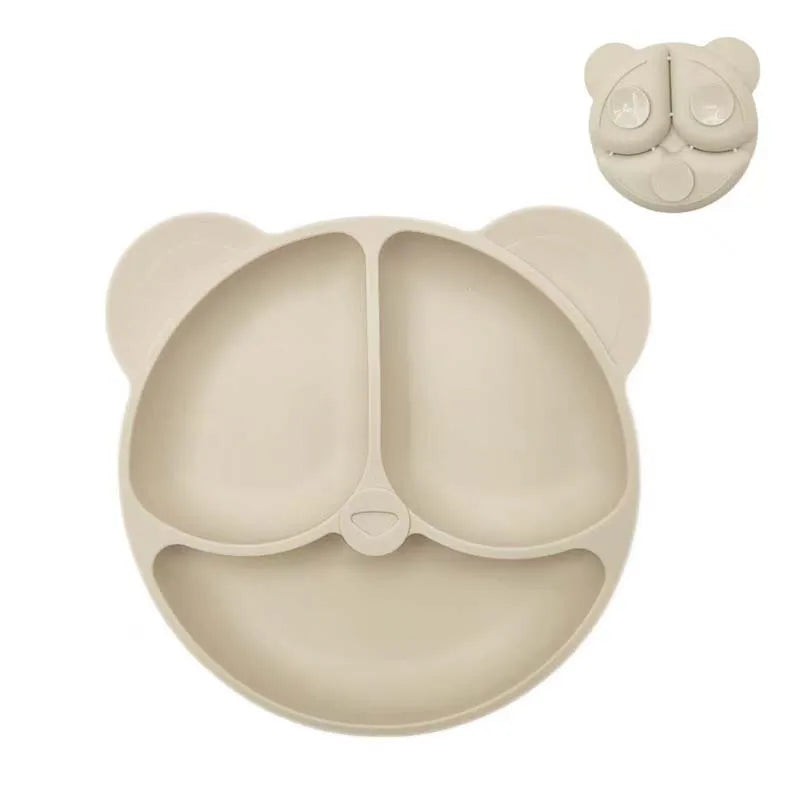 Plato de silicona con forma de oso seguro para bebés con ventosa de aprendizajePlatos infantilesBaby & Toddler > Nursing & Feeding > Feeding Essentials > Feeding Plates