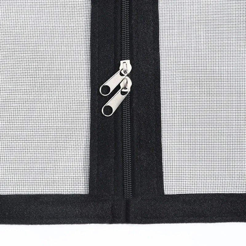 Mosquitera negra con cremallera 80-150 cm, autoadhesiva y a medidaMosquiterasHome & Garden > Decor > Window Treatments > Window Screens