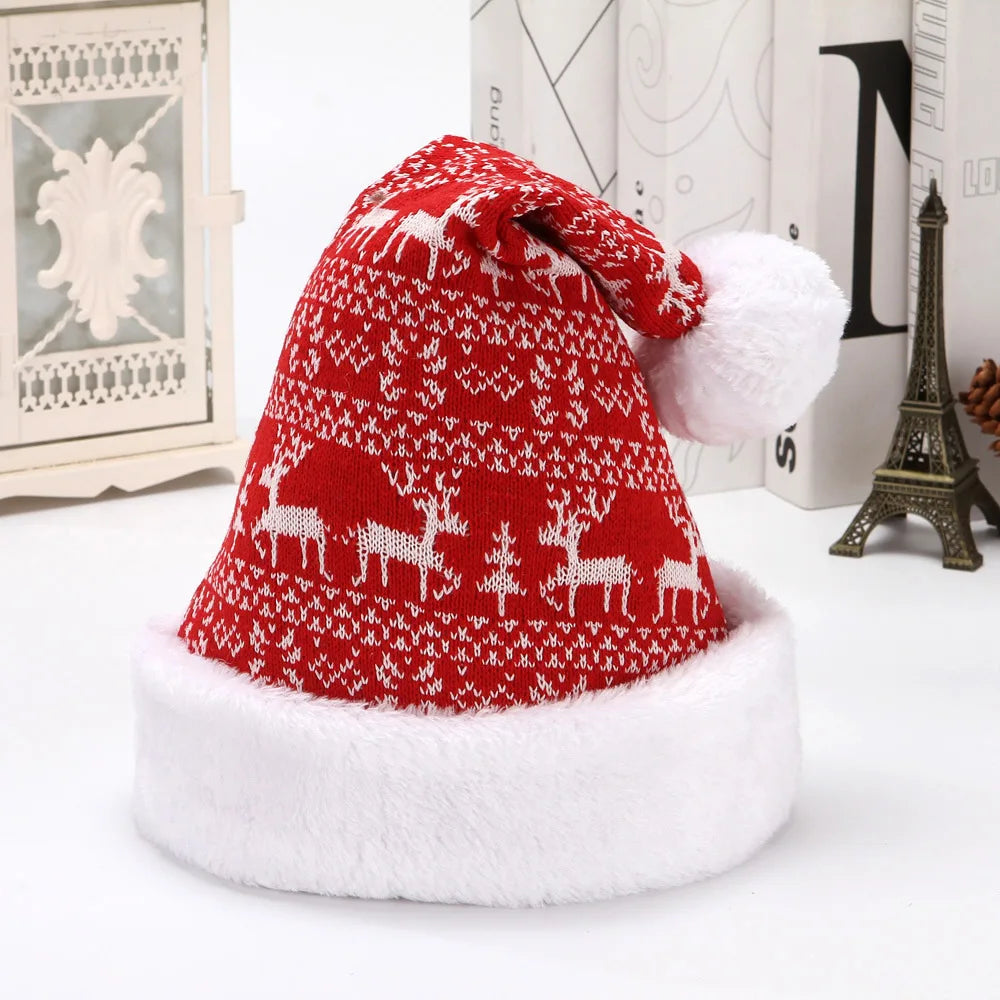 Gorro de nieve grueso de  navidad