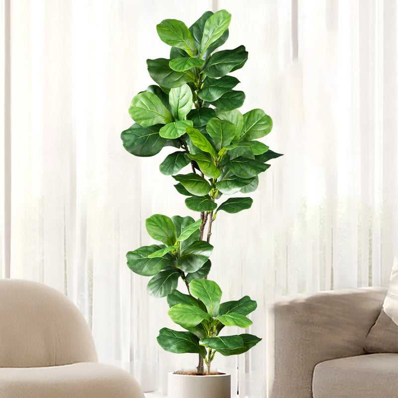 Árbol artificial ficus de 70-135 cm con hojas de caucho, planta decorativa sin maceta para interior y exteriorPlantas artificialesHome & Garden > Decor > Artificial Flora > Artificial Trees