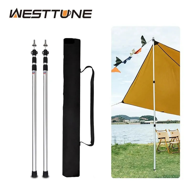 2 Postes telescópicos para toldo de camping | Aleación de aluminio, 95–235 cm, 3 seccionesPostesSporting Goods > Outdoor Recreation > Camping & Hiking > Tent Accessories > Tent Poles & Stakes > Tent Poles
