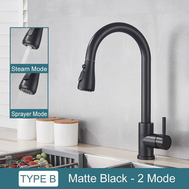 Grifo de cocina con doble función y salida retráctilGrifosHardware > Plumbing > Plumbing Fixtures > Faucets > Kitchen Sink Faucets