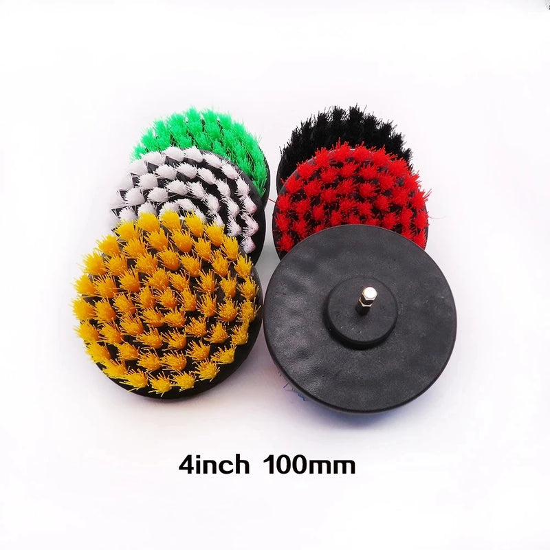 Cepillo de limpieza de 4 pulgadas para taladro 1/4Cepillos