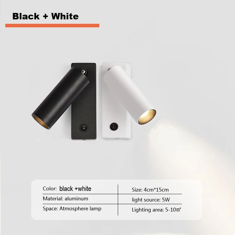 Luz LED de pared para interiores con rotaciónLámparas de paredHome & Garden > Lighting > Lighting Fixtures > Wall Light Fixtures