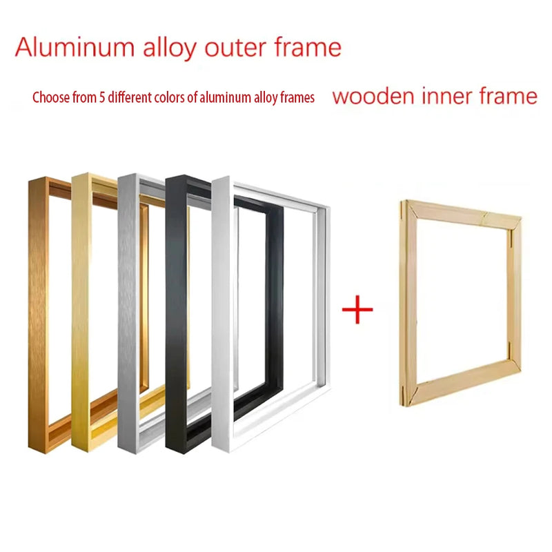 Marco grande de aluminio en 5 colores · Con interior de madera · Kit DIY para cuadros, lienzos y arte de paredMarcosHome & Garden > Decor > Picture Frames