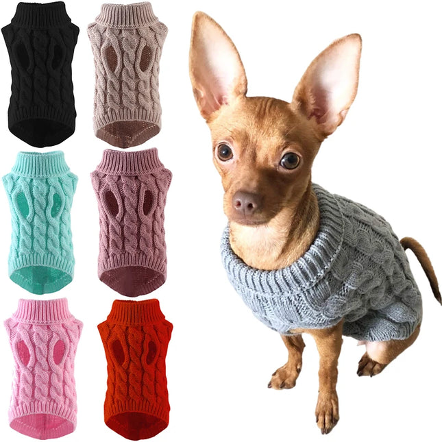 Knitted sweater for dogs