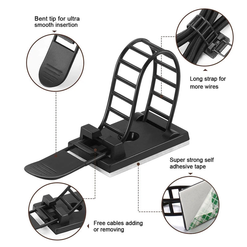 Organizadores de cable ajustables, pack 5/10/20BridasElectronics > Electronics Accessories > Cable Management > Wire & Cable Ties