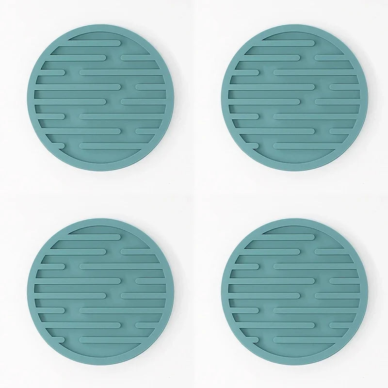 Set de 4 posavasos redondos de silicona antideslizantes de 10 cmPosavasosHome & Garden > Kitchen & Dining > Barware > Coasters
