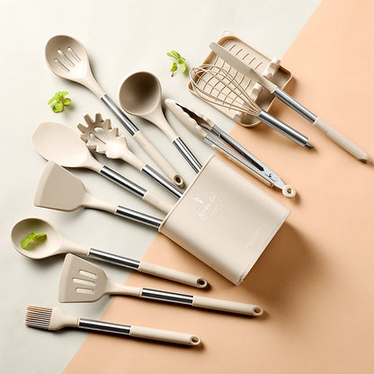 Set de utensilios de cocina de silicona antiadherentes