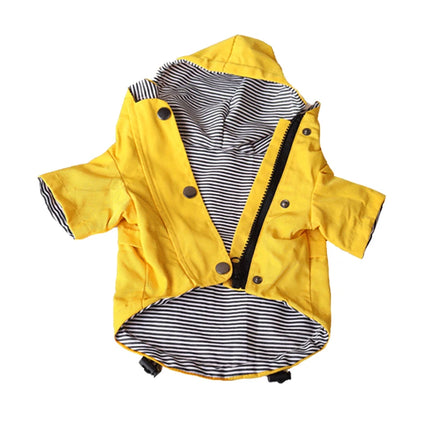 Chubasquero amarillo impermeable para perros