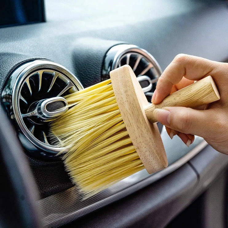 Soft wooden brush for cleaning hard-to-reach areas