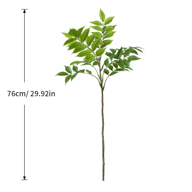 Rama artificial de ficus grande 76-140 cm, árbol tropical falso con hojas verdes, decoración de interior y jardínPlantas artificialesHome & Garden > Decor > Artificial Flora > Artificial Trees