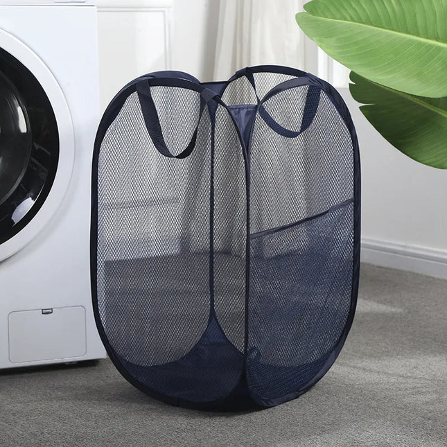 Panier à linge pliable avec poignée