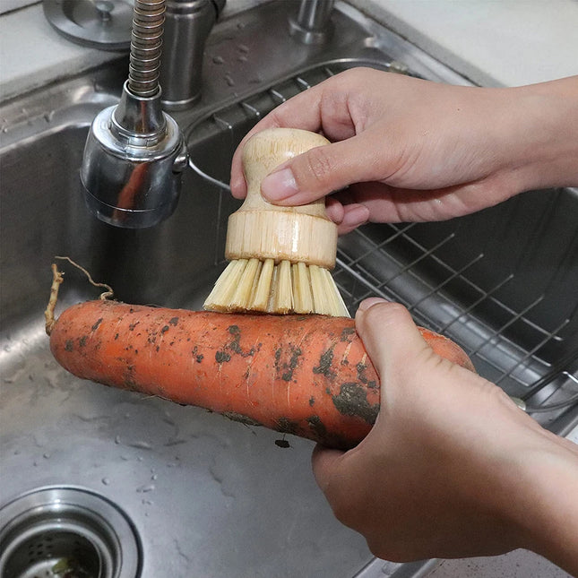 Brosse à récurer en bambou