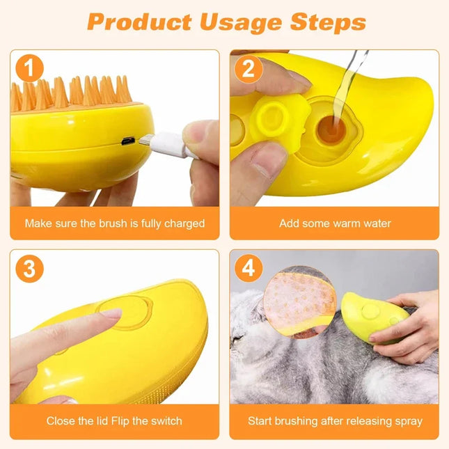 Steam comb for pets