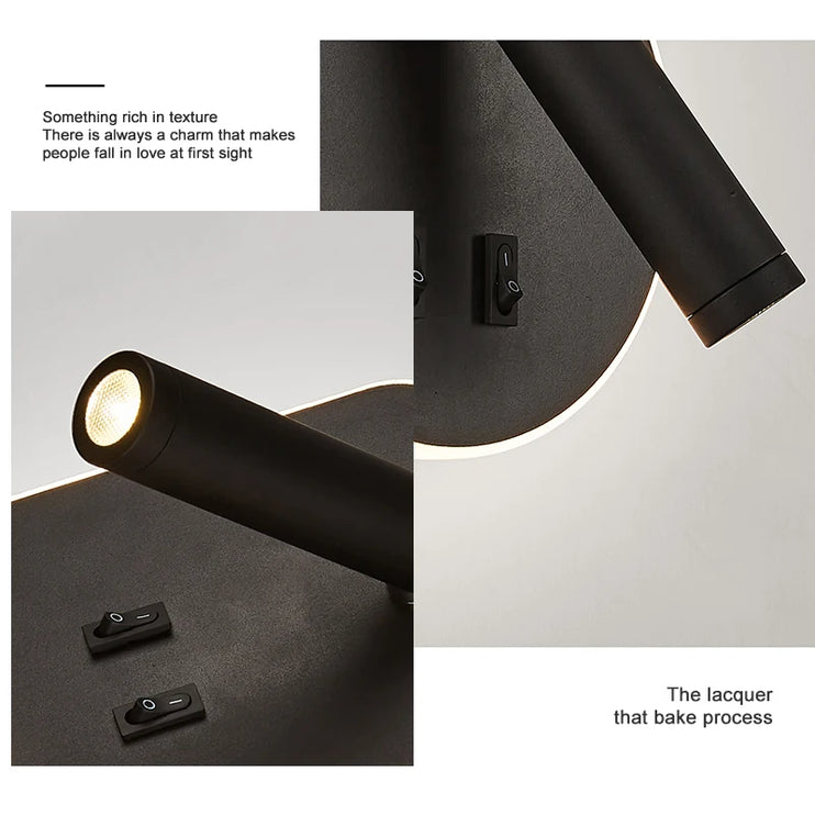 350º adjustable wall lamps with switch