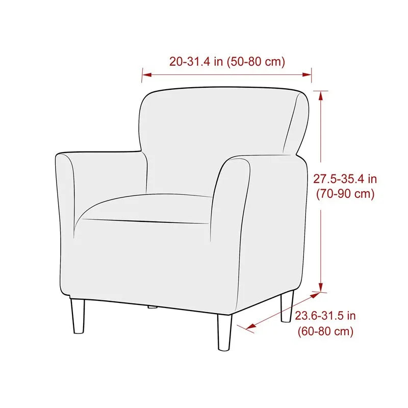 Funda de elástica para sofá individual