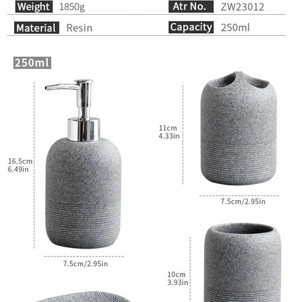 Ensemble d'accessoires de salle de bain 5 pièces