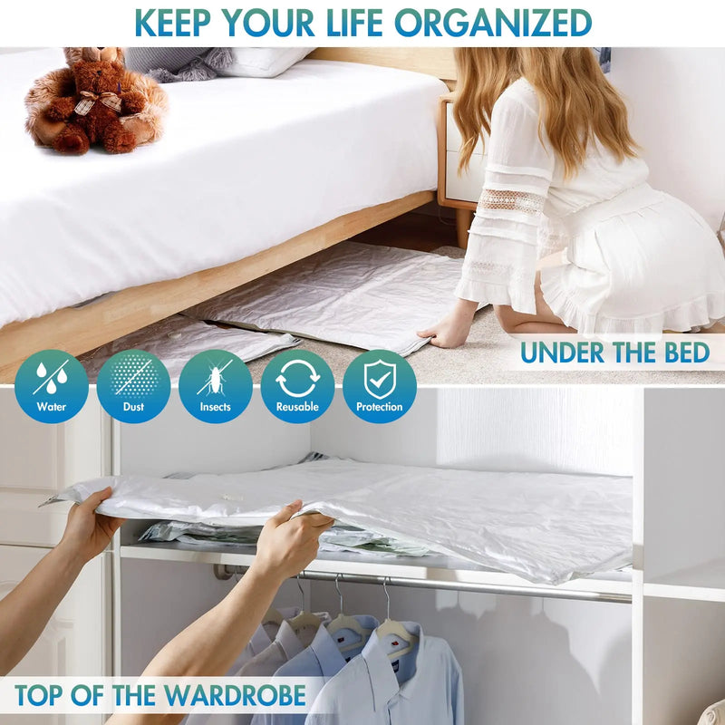 Bolsas de almacenamiento al vacío para ropa y ropa de camaBolsas de vacío