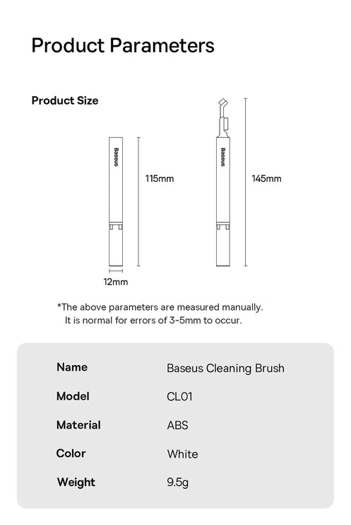 Headphone cleaning brush