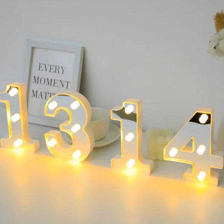 Silver LED letter lights